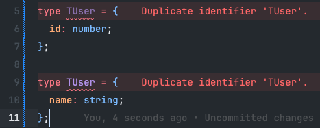 Type Alias duplicate identifier